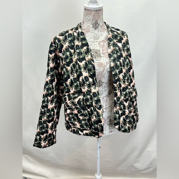 RACHEL COMEY for TARGET  Black and coral quilted crop jacket size L - Picture 9 of 13